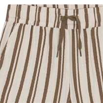 BIRKHOLM Muslin Shorts Natur Beige & Teak Brun